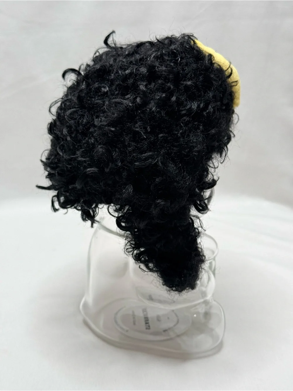 Rare Starbucks Bearista Glass Tumbler with Curly Hair Wig & Striped Straw Boxed